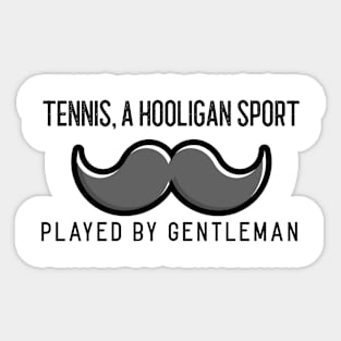 Funny Tennis And Moustache Design Sticker